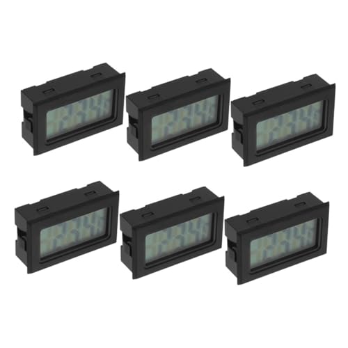 EPIGEIST 6 Stück Teiliges Digitales Einbau-temperaturmessgerät mit Klarem Display Handlich und Präzise Geeignet für Haus Garage und Indoor-outdoor-einsatz Hochgenaue Temperaturanzeige von EPIGEIST