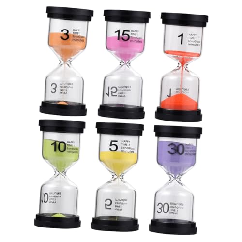 EPIGEIST 6 Stück Teiliges Sanduhr Minuten Bunte Desktop Timer Sandglass für Zuhause Büro Fokus Hilfsmittel EPIGEIST 6 Stück Teiliges Sanduhr Minuten Bunte Desktop Timer Sandglass für Zuhause Büro Fokus Hilfsmittel von EPIGEIST