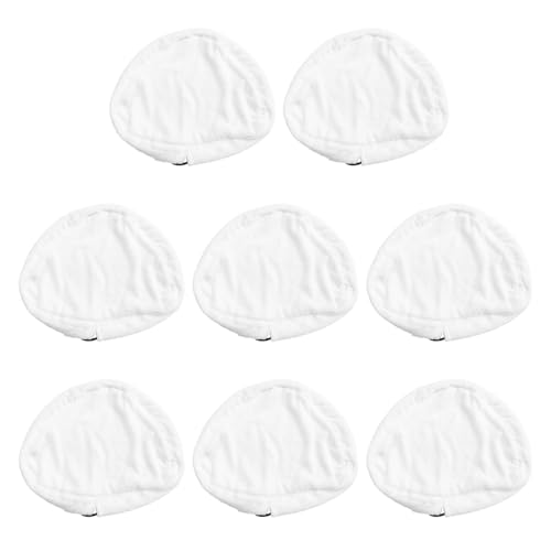 EPIGEIST 8 Stück Teiliges Waschbare Mikrofaser Bezüge für Dampfmopp Dreieckige Dampfreiniger Ersatzpads Wiederverwendbare Reinigungstücher für Harte Böden Wie Fliesen Vinyl Marmor Passend von EPIGEIST