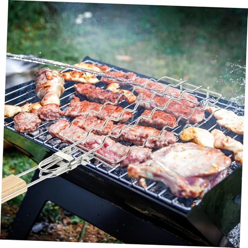 EPIGEIST BBQ Grillnetz mit Holzgriff aus Edelstahl Faltbarer und Abnehmbarer Grillkorb für Bratwurst Mais und Fleisch Vielseitig Einsetzbar für Gas Keramikgrills Beim Camping und EPIGEIST BBQ Grillnetz mit Holzgriff aus Edelstahl Faltbarer und Abnehmbarer Grillkorb für Bratwurst Mais und Fleisch Vielseitig Einsetzbar für Gas Keramikgrills Beim Camping und von EPIGEIST