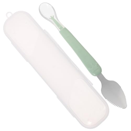 EPIGEIST Beikostlöffel mit Doppelkopf und Schaber Frei mit Aufbewahrungsbox Vielseitig für Fruchtpüree Zitrus und Obstbrei Ergonomisch Leicht zu Reinigen für Babybrei und Beikost Zubehör EPIGEIST Beikostlöffel mit Doppelkopf und Schaber Frei mit Aufbewahrungsbox Vielseitig für Fruchtpüree Zitrus und Obstbrei Ergonomisch Leicht zu Reinigen für Babybrei und Beikost Zubehör von EPIGEIST
