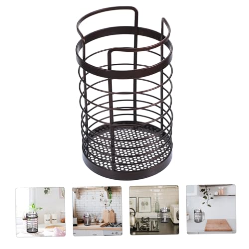 EPIGEIST Besteckhalter aus Robustem Metall Küchenutensilien Organizer mit Abtropffunktion Praktischer Löffel Essstäbchenhalter für Ordentliche Küchenarbeitsflächen Modernes Design von EPIGEIST