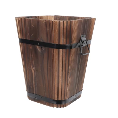 EPIGEIST Blumentopf Vintage Stil Mittelgroßer Pflanzkübel aus Echtholz für Balkon Garten und Innenbereich Robuster Blumentopfständer aus Massivholz zur Dekoration und Aufbewahrung von EPIGEIST Blumentopf Vintage Stil Mittelgroßer Pflanzkübel aus Echtholz für Balkon Garten und Innenbereich Robuster Blumentopfständer aus Massivholz zur Dekoration und Aufbewahrung von von EPIGEIST