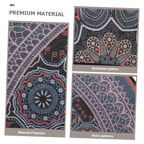 EPIGEIST Boho Halbrunder Eingangsteppich rutschfest Badezimmerteppich mit Muster Vielseitiger Halbkreisförmiger Fußmatte für Eingang Wohnzimmer und Schlafzimmer von EPIGEIST