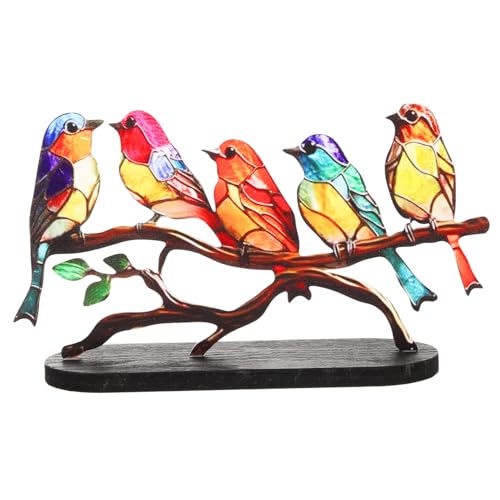 EPIGEIST Bunte Vogel Dekoration mit Basis Langlebige und Holz Figur für Wohnzimmer Büro für Anlässe Wie Geburtstage und Hochzeiten EPIGEIST Bunte Vogel Dekoration mit Basis Langlebige und Holz Figur für Wohnzimmer Büro für Anlässe Wie Geburtstage und Hochzeiten von EPIGEIST