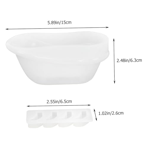 EPIGEIST DIY Silikonform für Epoxidharz mit Badewannen design Kristallklarer Resin Gießform Rutschfestes Tablett für Kreative Bastelarbeiten und Einzigartige Seifenaufbewahrung von EPIGEIST