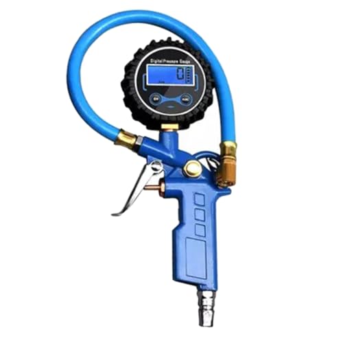 EPIGEIST Digitales Robustes Reifenluftdruckmessgerät ohne Batterie Präzise Anzeige Metallchuck für Einfache Einhandbedienung Passend für Auto Suv Motorrad Fahrrad Einsetzbar von EPIGEIST