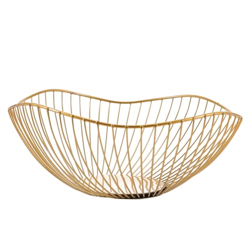 EPIGEIST Draht Abtropfkorb Gemüsekorb Goldfarbenes Snack Organizer mit Einzigartigem Geometrischem Design Praktischer Obst und Gemüsehalter für Küche und Esstisch Kleines Nordisches EPIGEIST Draht Abtropfkorb Gemüsekorb Goldfarbenes Snack Organizer mit Einzigartigem Geometrischem Design Praktischer Obst und Gemüsehalter für Küche und Esstisch Kleines Nordisches von EPIGEIST