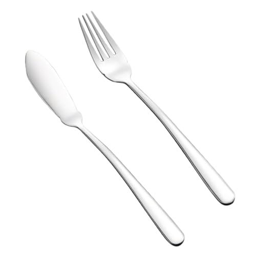 EPIGEIST Edelstahl Fischbesteck Gabel und Cutter Spülmaschinenfest Gebürstet Poliert Modernes Design für Restaurant und Familienessen EPIGEIST Edelstahl Fischbesteck Gabel und Cutter Spülmaschinenfest Gebürstet Poliert Modernes Design für Restaurant und Familienessen von EPIGEIST