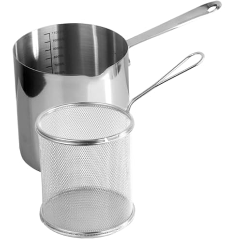 EPIGEIST Edelstahl Fritteuse mit Tiefem Frittierkorb und Kleinem Topf Hitzeleitender Mini Frittierpot für Schnelles Erhitzen Rostfreier Food Fryer für Frühstück und Babynahrung EPIGEIST Edelstahl Fritteuse mit Tiefem Frittierkorb und Kleinem Topf Hitzeleitender Mini Frittierpot für Schnelles Erhitzen Rostfreier Food Fryer für Frühstück und Babynahrung von EPIGEIST