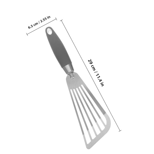 EPIGEIST Edelstahl Grillspachtel mit Schlitz Ergonomischer Griff Langlebiger Metall Wender für Steak Fisch und Hamburger Hitzebeständig Komfortabel für Gasgrill und Küchenzubehör von EPIGEIST
