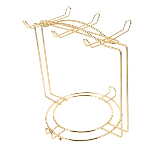 EPIGEIST Edelstahl Kaffee und Teller Organizer Tassenhalter für Küchenarbeitsplatte und Schrank Platzsparendes Multifunktionales Regal Vertikale Raumlösung Goldfarben von EPIGEIST