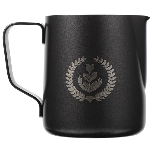EPIGEIST Edelstahl Milchaufschäumer Kännchen mit Messskala Spitzem Ausguss für Latte Art Cappuccino Frothing Pitcher Handlich Langlebig von EPIGEIST