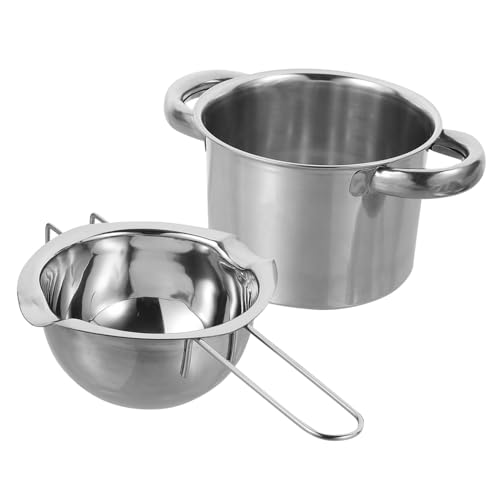 EPIGEIST Edelstahl Schmelztopf Doppelkessel mit Schokoladen Butter Schmelzen Hitzebeständig Leicht Ergonomisch für Desserts Kochen Induktion Geeignet Platzsparend und Langlebig von EPIGEIST