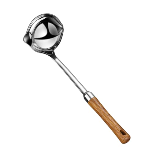 EPIGEIST Edelstahl Suppenkelle mit Ergonomischem Holzgriff Großer Suppenlöffel mit Fetttrenner Funktion Öl und Brühe Trennend Hitzebeständig Langlebig für Gesunde Küche EPIGEIST Edelstahl Suppenkelle mit Ergonomischem Holzgriff Großer Suppenlöffel mit Fetttrenner Funktion Öl und Brühe Trennend Hitzebeständig Langlebig für Gesunde Küche von EPIGEIST