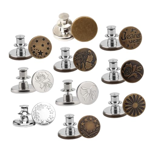EPIGEIST Einstellbare Metallknöpfe Teiliges Jeansknöpfe ohne Nähen Verstellbare Druckknöpfe für Hosen Taillenverengung Langlebige Legierte Vintage Bügel für DIY Reparatur EPIGEIST Einstellbare Metallknöpfe Teiliges Jeansknöpfe ohne Nähen Verstellbare Druckknöpfe für Hosen Taillenverengung Langlebige Legierte Vintage Bügel für DIY Reparatur von EPIGEIST