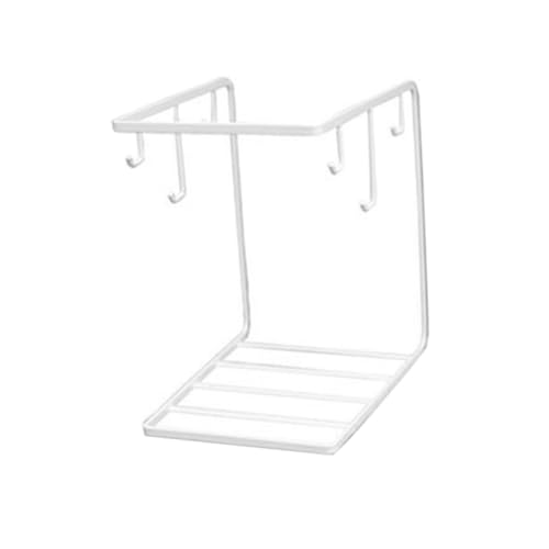 EPIGEIST Eisen Tassenhalter Haken Küchenschrank Organizer Weiß Rostfrei Stabiler Becherhalter für Haushalt und Desktop Multifunktionaler Becherträger mit Plattenhalter Dekorativer Cup von EPIGEIST