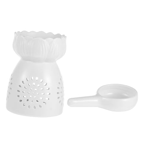 EPIGEIST Eleganter Aroma Therapy Burner aus Weißem Porzellan mit Kreativem Hohlraumdesign Dekorativer Duftlampe und Censer Ornament für Schlafzimmer Wohnzimmer Cafés und Festliche Anlässe von EPIGEIST