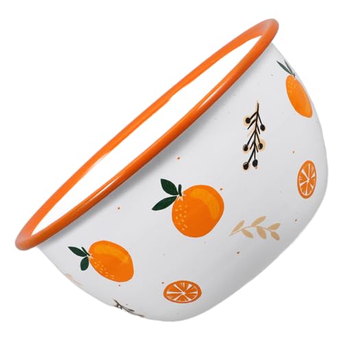 EPIGEIST Emaille Schüssel Orange Vintage Küchenbecken Vielseitig Verwendbar als Suppen Obst und Reisschale Bpa Frei Glatt Verarbeitet Robust für Haushalt und Party EPIGEIST Emaille Schüssel Orange Vintage Küchenbecken Vielseitig Verwendbar als Suppen Obst und Reisschale Bpa Frei Glatt Verarbeitet Robust für Haushalt und Party von EPIGEIST