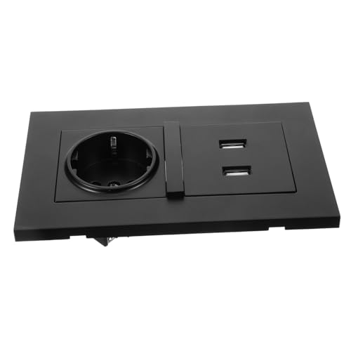 EPIGEIST Europäische Wandsteckdose mit Dual USB Ladeanschlüssen Schwarz Standard Europäische Steckdose für Hotel Restaurant Zuhause Kompatibel mit Tablet PC Mobiltelefonen EPIGEIST Europäische Wandsteckdose mit Dual USB Ladeanschlüssen Schwarz Standard Europäische Steckdose für Hotel Restaurant Zuhause Kompatibel mit Tablet PC Mobiltelefonen von EPIGEIST