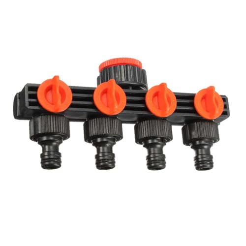 EPIGEIST Fach Gartenschlauch Verteiler Kunststoff Schnellverbinder mit Absperrventilen Kompatibel für Bewässerung Wohnmobil Boot und Automatische Bewässerungssysteme Schwarz und von EPIGEIST