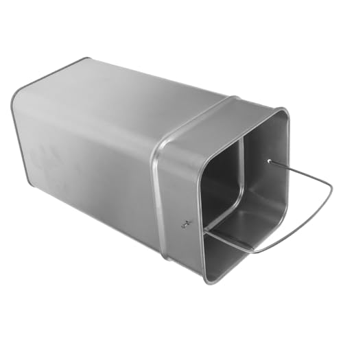 EPIGEIST Galvanisierter Metall mülleimer mit Tragegriff Robuster Outdoor abfalleimer Tragbarer Verzinkter Eimer für Vielseitige Nutzung Einfach zu Reinigen und Transportieren von EPIGEIST