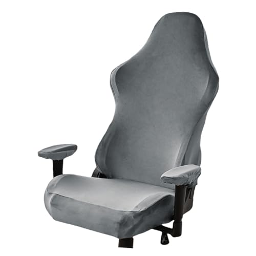 EPIGEIST Gaming Stuhl Schutzbezug mit Reißverschluss Elastischer Stuhlhusse für Computer Drehstuhl Atmungsaktiv Waschbar Armlehnen Sitzbezug Tiefgrau Abnehmbar und Langlebig von EPIGEIST