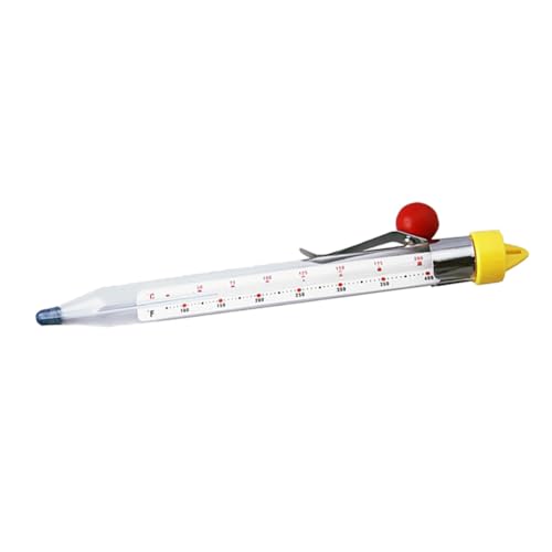EPIGEIST Glas Thermometer mit Clip Vielseitiges Küchenthermometer für Zucker Sirup und Backen Hitzebeständig Einfach zu Befestigen für Kochen und Süßwarenherstellung EPIGEIST Glas Thermometer mit Clip Vielseitiges Küchenthermometer für Zucker Sirup und Backen Hitzebeständig Einfach zu Befestigen für Kochen und Süßwarenherstellung von EPIGEIST