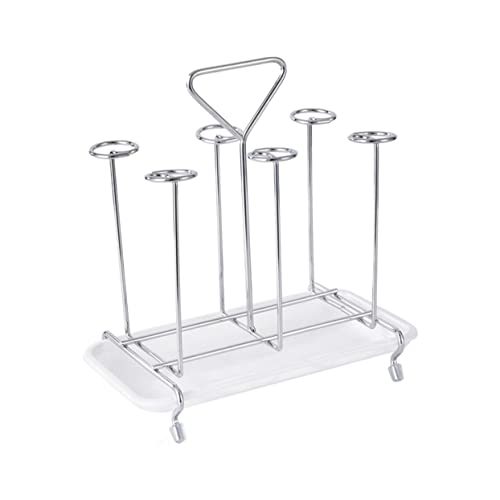 EPIGEIST Glashalter aus Stabilem Eisen mit Quadratischer Basis Schnelltrocknendes Abtropfgestell für Tassen Becher und Gläser Platzsparender Küchen Organizer zur Ordentlichen Aufbewahrung von EPIGEIST