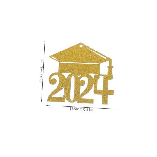EPIGEIST Graduation Papier Schild Dekoration Teilig Goldene Abschlussfeier Deko für Türen Wände Fenster Einfach Aufzuhängen Robuste Struktur für Abitur Party von EPIGEIST