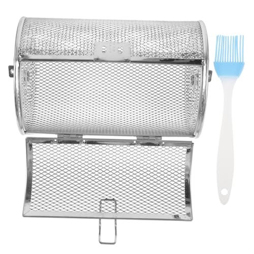 EPIGEIST Grillkorb Rotierbar mit Verriegelung Großer Öffnung Langlebiger Drehspieß Backblech Korb für Ofen Airfryer und Gasgrill Zubehör für Gleichmäßiges Grillen von Zufällige Farbe von EPIGEIST