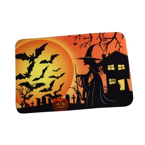 EPIGEIST Halloween Fußmatte rutschfest mit Dekorativem Druck rutschfeste Türmatte für Haushalt und Bad Langlebige Rutsch Bodenmatte für Wohnzimmer Flur und Küche Sicherer Halt von EPIGEIST