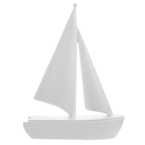 EPIGEIST Harz Segelverzierungen Mittelstücke Reichtum Boot Wohnkultur Segelbootmodell Mini-Segelboot-Modell Segelbootstatue aus Kunstharz Desktop-Dekorationen für zu Hause Harzdekor Weiß von EPIGEIST