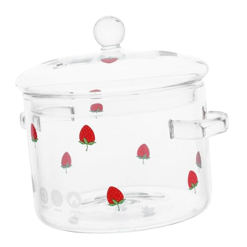 EPIGEIST Hochtemperaturbeständiger Transparenter Glaskochtopf mit Glasdeckel Doppelgriff Küchen suppentopf für Herd Vielseitiger Kochtopf zum Schmoren Kochen und Dünsten Stilvolles Design von EPIGEIST