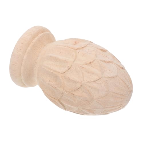 EPIGEIST Holzsäulenaufsatz Geschnitzter Ananas Form Finial für Treppen und Pfosten Europäischer Stil Holzornament Vielseitige Dekorative Holzspitze für Haus und Handwerk EPIGEIST Holzsäulenaufsatz Geschnitzter Ananas Form Finial für Treppen und Pfosten Europäischer Stil Holzornament Vielseitige Dekorative Holzspitze für Haus und Handwerk von EPIGEIST