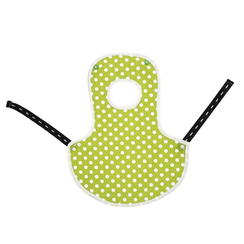 EPIGEIST Hühnersattel Schürze mit Flexiblem Gurt Rückenschutz für Hennen Schützt Federn und Haut Verstellbarer Flügelprotektor für Geflügelpflege Grün Weiß Gepunktetes Design von EPIGEIST