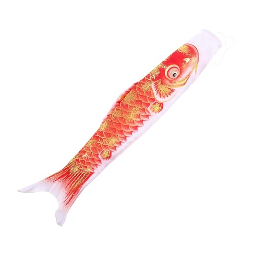 EPIGEIST Japanische Karpfen Windsack Gartenflagge Rot Polyester Wetterfest Strapazierfähig Attraktive Dekoration für Terrasse Vorgarten Fenster Außenbereich von EPIGEIST