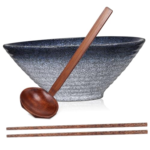 EPIGEIST Japanische Ramen Schüssel Keramik mit Dickem Boden Rutschfest Spiralmuster Inklusive Holz Essstäbchen und Löffel Vielseitig für Zuhause Restaurant Nudeln Salate Desserts EPIGEIST Japanische Ramen Schüssel Keramik mit Dickem Boden Rutschfest Spiralmuster Inklusive Holz Essstäbchen und Löffel Vielseitig für Zuhause Restaurant Nudeln Salate Desserts von EPIGEIST