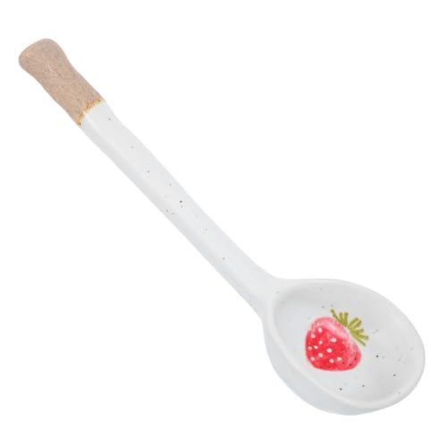 EPIGEIST Keramik Suppenlöffel Japanischer Stil Süßes Design Hitzebeständig für Kaffee Tee Dessert Porridge Küche Geschirr für Restaurant Party und Familiengebrauch von EPIGEIST