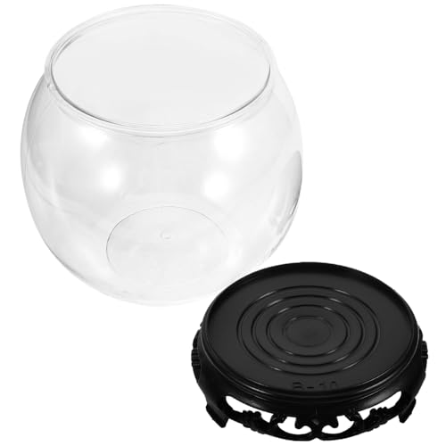 EPIGEIST Kleines Transparentes Kunststoff Fischglas mit Stabilem Standfuß Bruchsicheres Aquarium für Schreibtisch und Regal Dekoratives Rundes Becken für Goldfische und Bürodekoration EPIGEIST Kleines Transparentes Kunststoff Fischglas mit Stabilem Standfuß Bruchsicheres Aquarium für Schreibtisch und Regal Dekoratives Rundes Becken für Goldfische und Bürodekoration von EPIGEIST