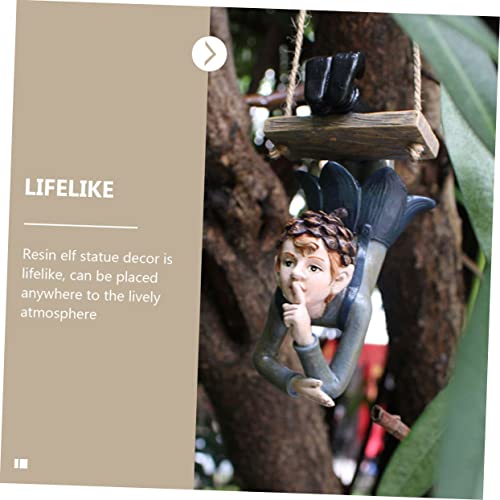 EPIGEIST Kreative Resin Gartenfigur Hängende Elfen Dekoration Wetterbeständig Handlich und Leicht für Gartenbaum Verschönerung Lebendige Außenskulptur EPIGEIST Kreative Resin Gartenfigur Hängende Elfen Dekoration Wetterbeständig Handlich und Leicht für Gartenbaum Verschönerung Lebendige Außenskulptur von EPIGEIST