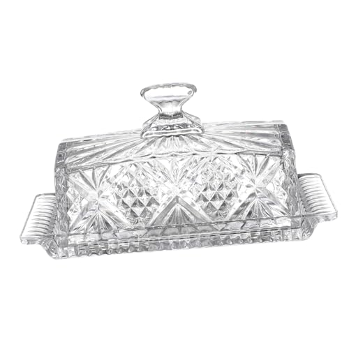EPIGEIST Kristallglas Butterdose mit Deckel Rechteckige Servierschale aus Hochwertigem Glas Stilvolle Haushalts Tableware zur Butteraufbewahrung Spülmaschinengeeignet Stilvolles für EPIGEIST Kristallglas Butterdose mit Deckel Rechteckige Servierschale aus Hochwertigem Glas Stilvolle Haushalts Tableware zur Butteraufbewahrung Spülmaschinengeeignet Stilvolles für von EPIGEIST