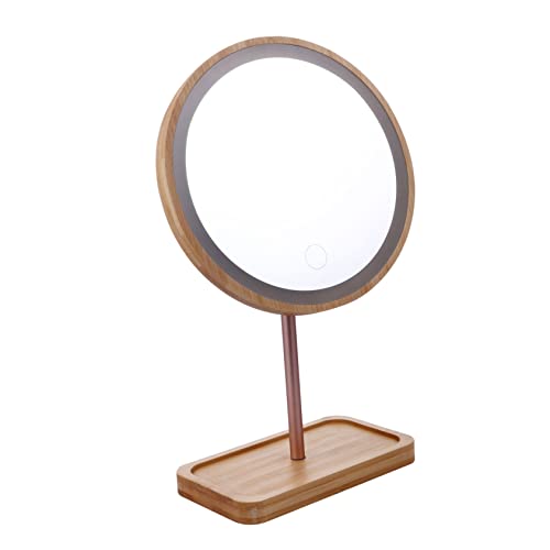 EPIGEIST LED Kosmetikspiegel Holz mit Drehfunktion Touch Dimmbar Hochauflösender Schminkspiegel für Tisch Bad Schlafzimmer Moderner Schminkspiegel für Zuhause EPIGEIST LED Kosmetikspiegel Holz mit Drehfunktion Touch Dimmbar Hochauflösender Schminkspiegel für Tisch Bad Schlafzimmer Moderner Schminkspiegel für Zuhause von EPIGEIST