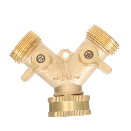 EPIGEIST Messing Gartenschlauch Verteiler Y Adapter mit Zwei Ausgängen Langlebiger Schlauchverbinder Kompatibel mit Standard Gartenschläuchen Einfache Installation ohne Werkzeug Robust und EPIGEIST Messing Gartenschlauch Verteiler Y Adapter mit Zwei Ausgängen Langlebiger Schlauchverbinder Kompatibel mit Standard Gartenschläuchen Einfache Installation ohne Werkzeug Robust und von EPIGEIST