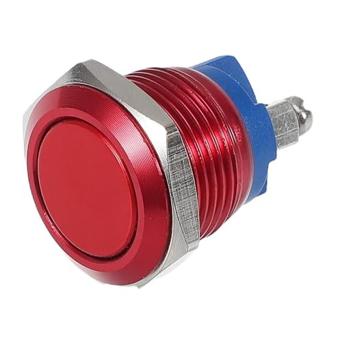EPIGEIST Metall Druckknopf Schalter Selbstrückstellend Rot Schraubanschluss Robust für Auto Boot Lkw Industrie Anwendungen EPIGEIST Metall Druckknopf Schalter Selbstrückstellend Rot Schraubanschluss Robust für Auto Boot Lkw Industrie Anwendungen von EPIGEIST