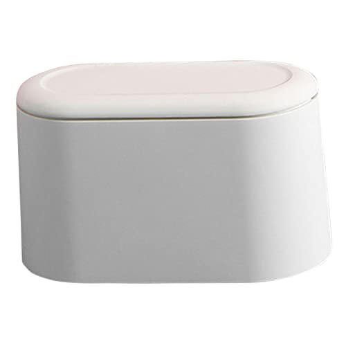 EPIGEIST Mini Desktop Mülleimer mit Klappdeckel Robuster Tischabfalleimer für Büro und Zuhause Kompakter Papierkorb Leicht zu Reinigen Platzsparend als Study Trash Can von EPIGEIST
