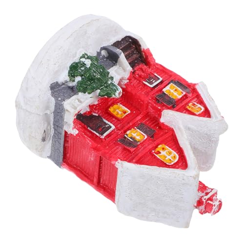 EPIGEIST Miniatur-schneehaus Aus Harz Für Tischdekoration Feriendorf-Figur Handgefertigte Weihnachtsdeko Feengartenhäuschen Bonsai-Dekoration Weihnachts-dorfhäuser Indoor-Display Für von EPIGEIST