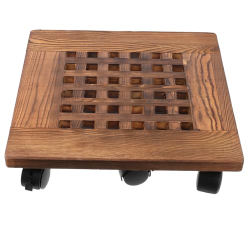 EPIGEIST Mobiler Blumentopf Untersetzer aus Massivem Material mit Gelochtem Design mit Feststellbremse Robustes Pflanzentablett für Einfache Pflanzenbewegung und Drainage im Innen von EPIGEIST