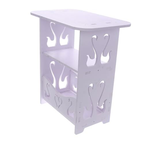 EPIGEIST Moderner Beistelltisch Weiß Kleiner Nachttisch mit Stauraum Vielseitiger Nachtschrank für Schlafzimmer Wohnzimmer Kleine Räume Multifunktional von EPIGEIST