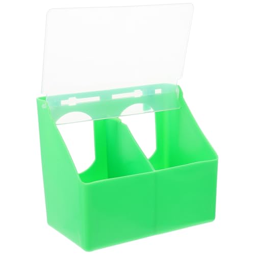 EPIGEIST Multifunktionaler Vogel futtersilo aus Robustem Kunststoff Großer Futterbehälter Einfacher Anbau an Vogelkäfig für Tauben Wachtelfütterung Praktische Futterstation Zufällige Farbe von EPIGEIST